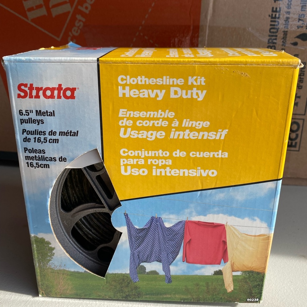 Ben-Mor Strata 90238 Heavy-Duty PVC-Coated Steel Clothesline Kit – 150 ft